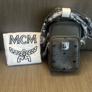 NWT MCM Phantom Gray XMini Crossbody Bag